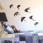 7Pcs/Set Fantasy Halloween Dragon Wall Stickers