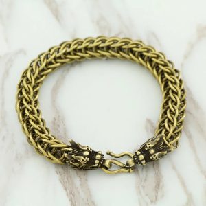 Creative Vintage Brass Dragon Bracelet