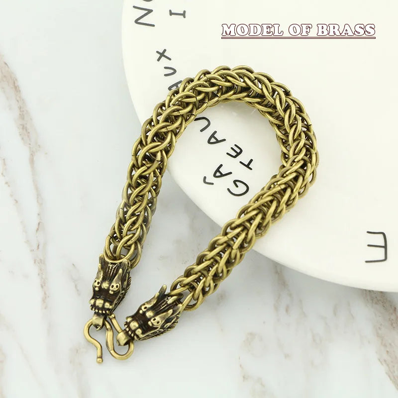 Creative Vintage Brass Dragon Bracelet - Image 2
