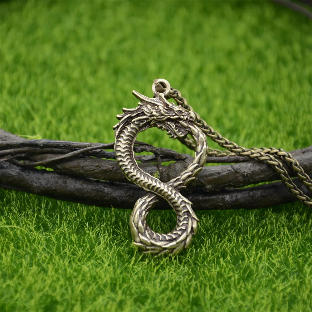 Goth Ouroboros Norse Dragon Necklace - Image 15