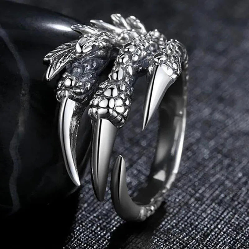 2021 European Retro Punk Spirit Snake & Dragon Ring - Image 4