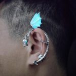 Glow-in-the-Dark Dragon Ear Cuff Earrings – Fantasy Clip-On Stud Jewelry for Women, Girls & Boys
