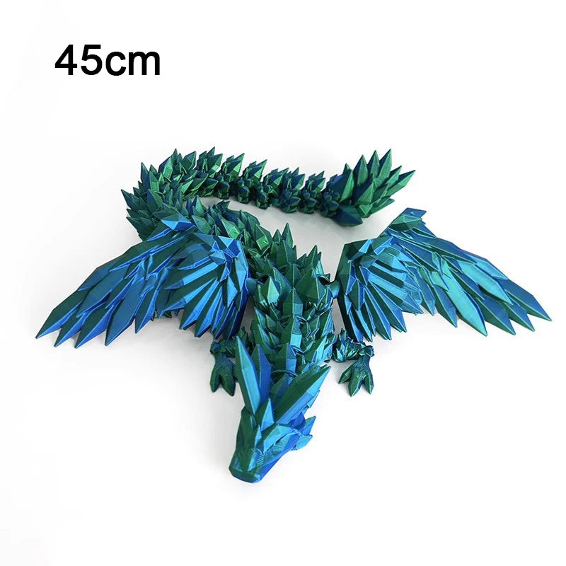 3d Printed Dragon Crystal Flying Dragon Wing Joint Movable Creative Divine Dragon Ornament -20cm/45cm - Image 7