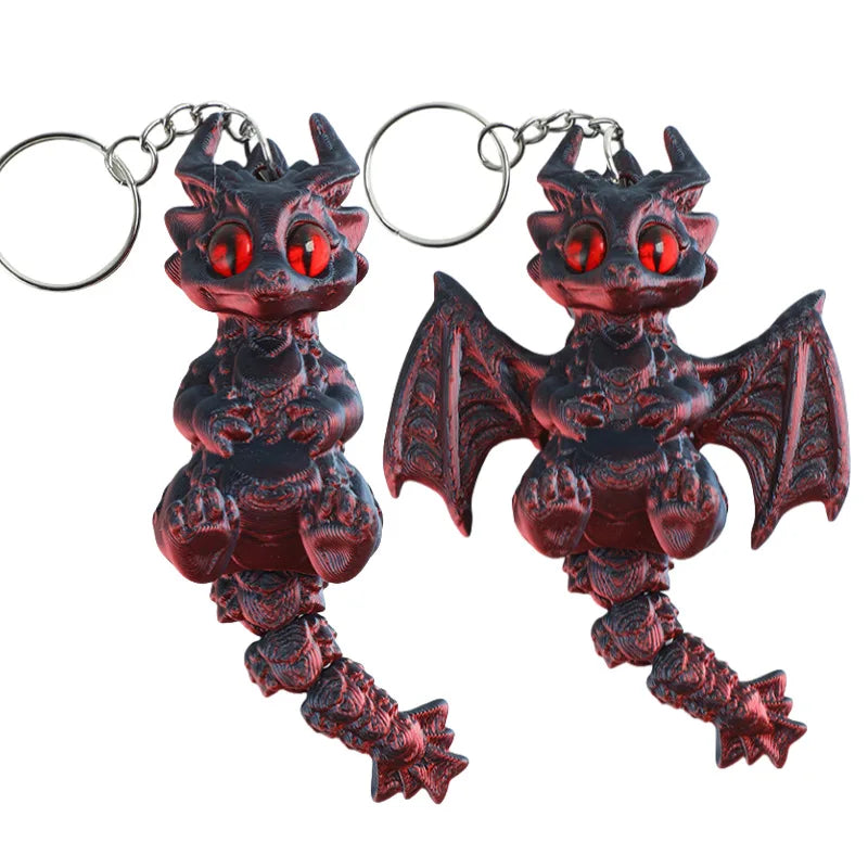 3D Printed Articulated Demon Dragon – Fidget Toy & Desktop Ornament Figurine - Image 11