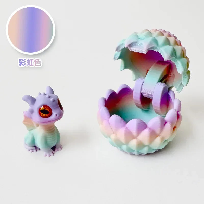 3D Printed Dragon Egg with Dragon – Anti-stress Mini Model, Movable & Rotatable Desktop Ornament, Kid Toy & Companionship Gift - Image 9