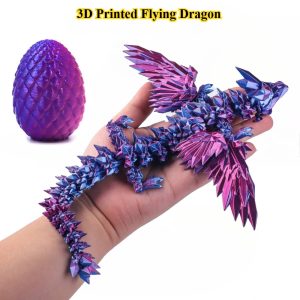 3D Printed Gradient Wings Flying Dragon Egg Set
