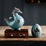 Creative Dragon Decoration Ceramic Lucky Mascot – Living Room, Wine Cabinet & Office Desktop Zodiac Dragon Ornament