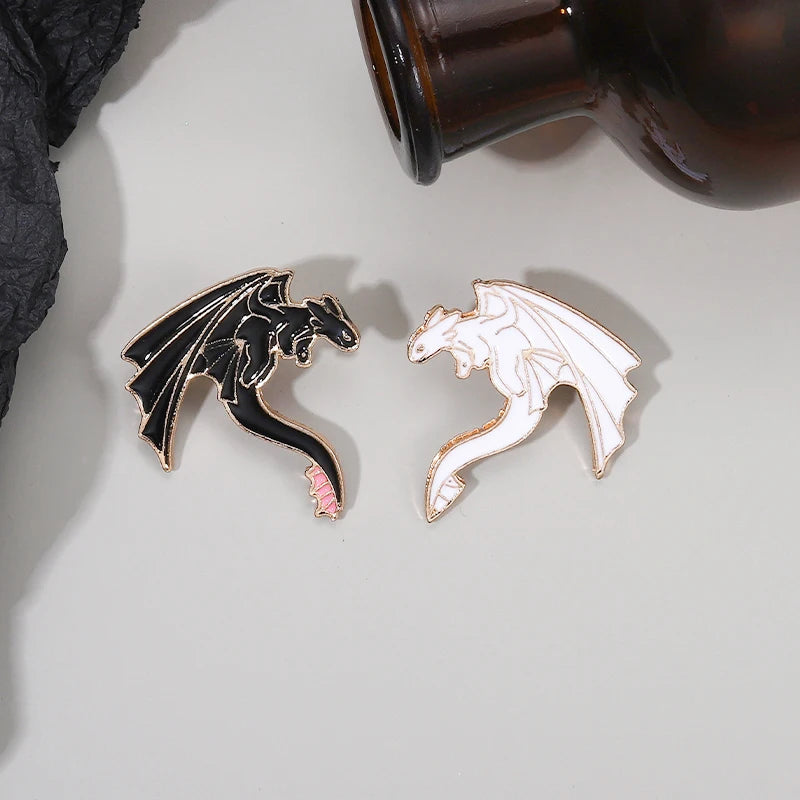 Black & White Pterosaur Enamel Pins - Image 6