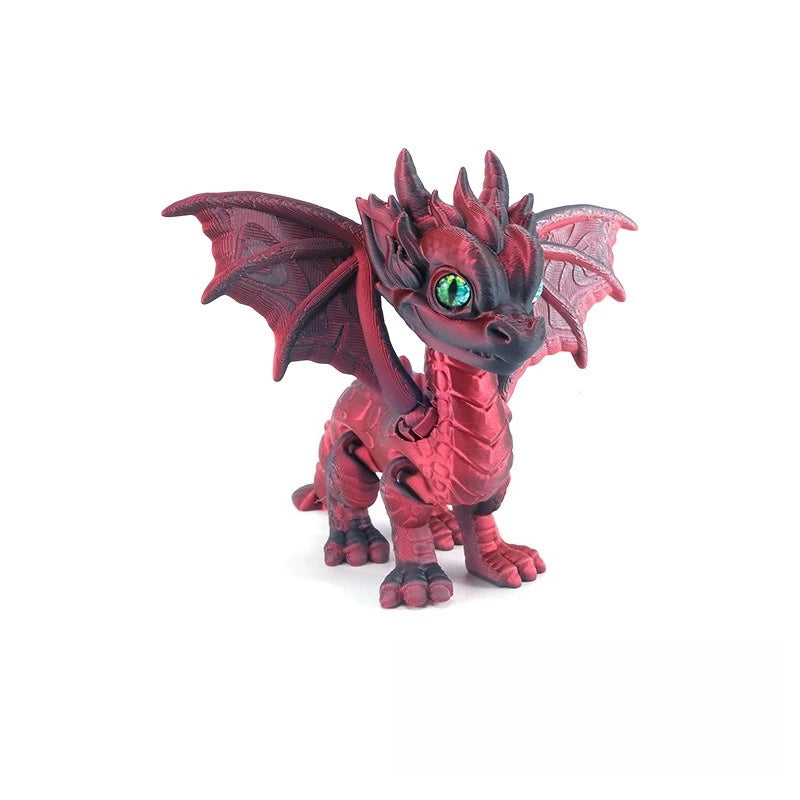 3D Printed Articulated Western Dragon – Retractable Wings & Tail Fidget Desktop Ornament - Image 9