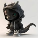 Cool Baby Dragon Resin Statue