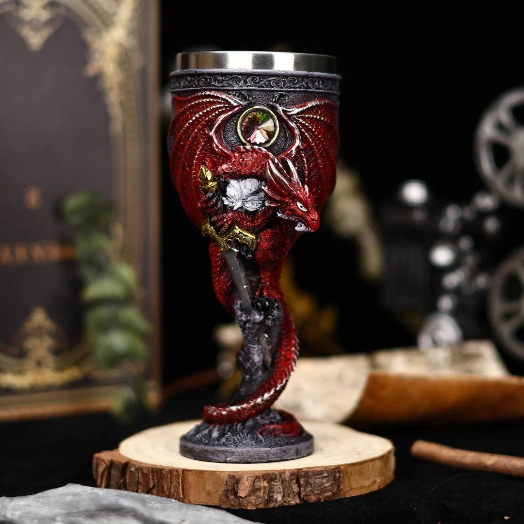 Dragon Wine Glass with Silver Sword - Image 8