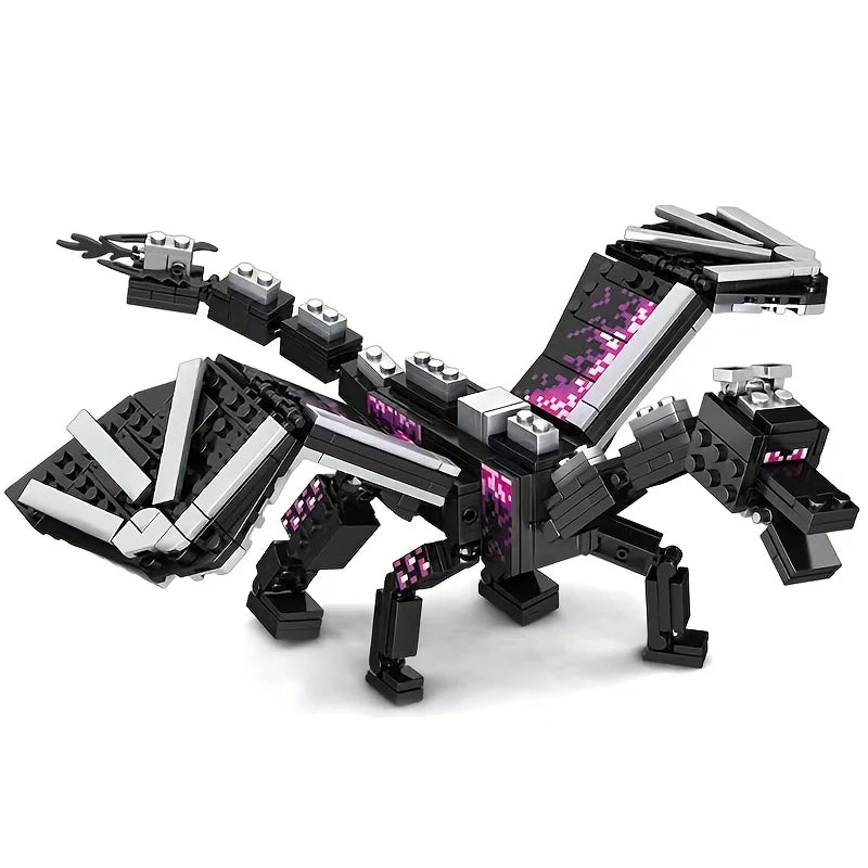 246pcs Black Pixel Dragon