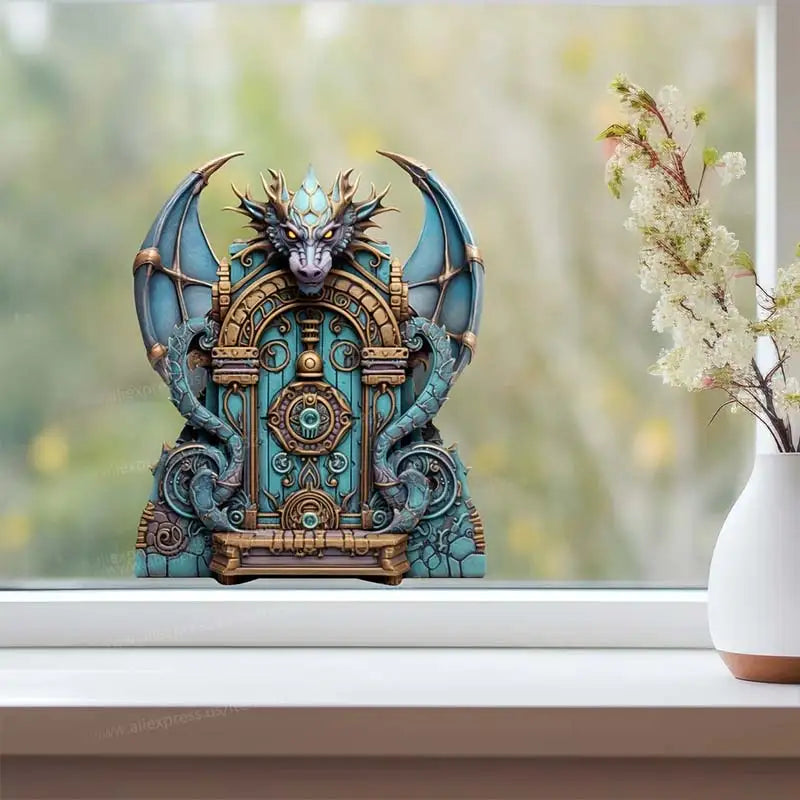 Dragon Fantasy House Decor – Fairy Door Wall Sticker for Living Room, Bedroom, Kitchen & Refrigerator - Image 4