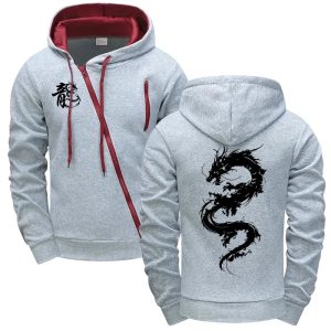 Chinese Dragon Printed Hoodie for Men