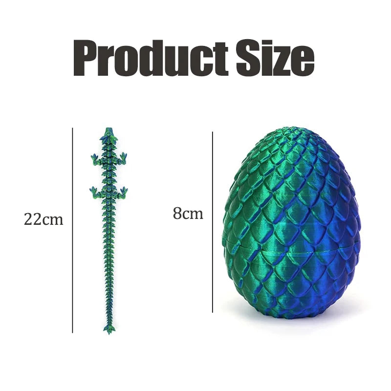 1/2PCS 3D Printed Dragon Egg with Fully Articulated Dragon - Image 6