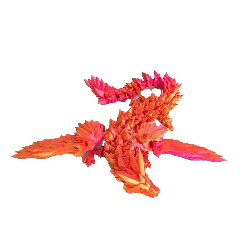 1 PC 3D Printed Crystal Flying Dragon – Winged Joint Movable Divine Dragon Ornament (20cm/45cm) - Image 10