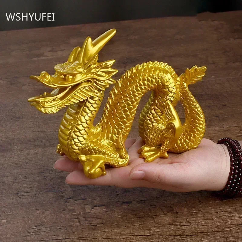 Chinese Zodiac Dragon Resin Ornament – Lucky Feng Shui Living Room Decoration & Birthday Gift - Image 3