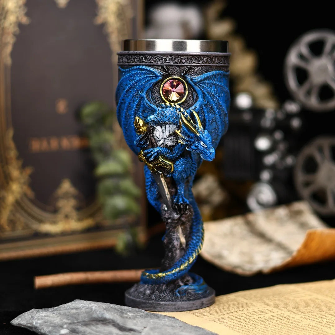 Dragon Wine Glass with Silver Sword - Image 7