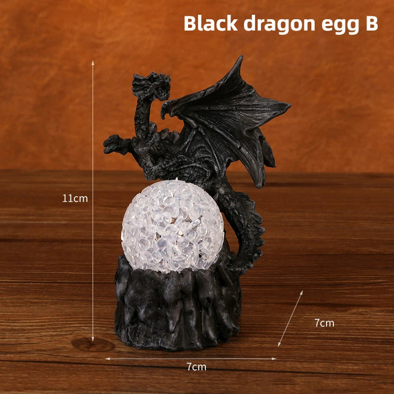 Dragon Egg Resin Ornament with LED Light – Halloween & Home Decoration Night Light Sculpture - Image 9
