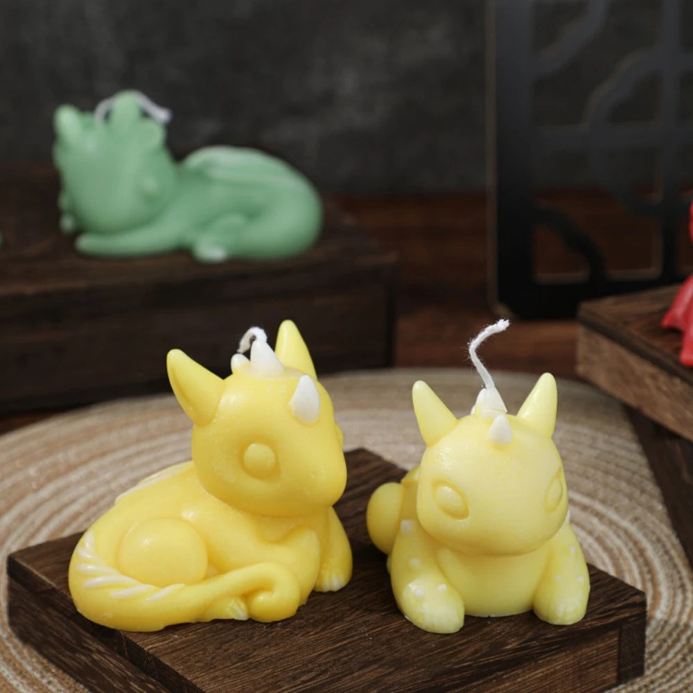 Cutie Dinosaur & Baby Sleep Shape Candle Moulds – Animal & Dragon Silicone Resin Moulds for Crafts - Image 5