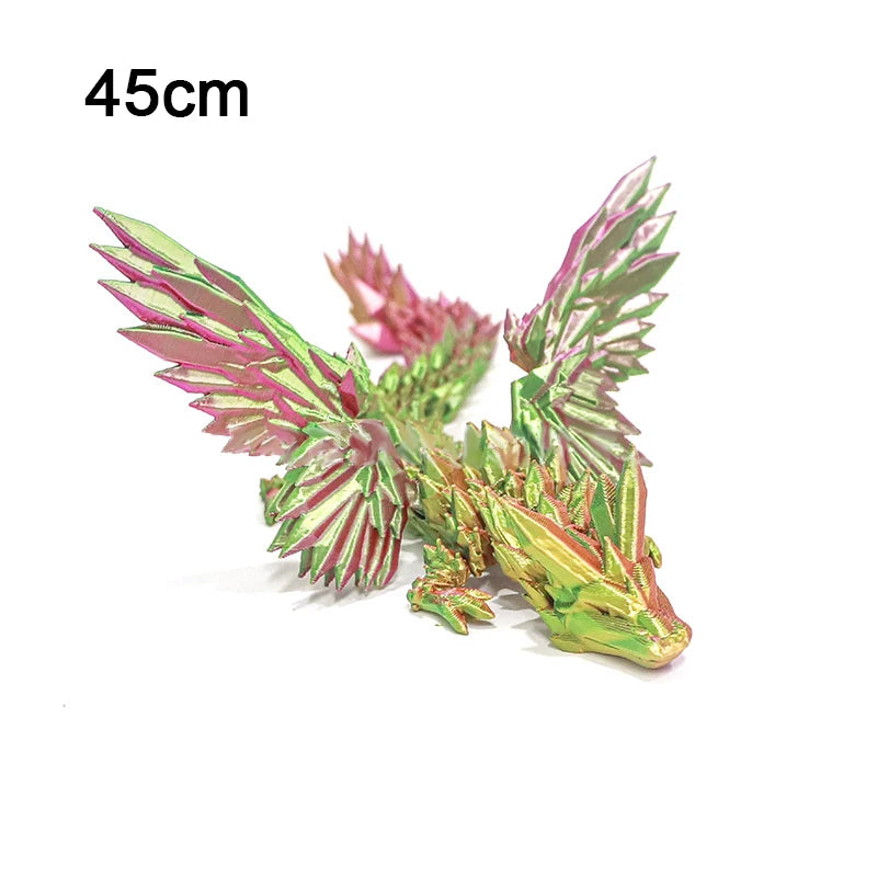 1 PC 3D Printed Crystal Flying Dragon – Winged Joint Movable Divine Dragon Ornament (20cm/45cm) - Image 11