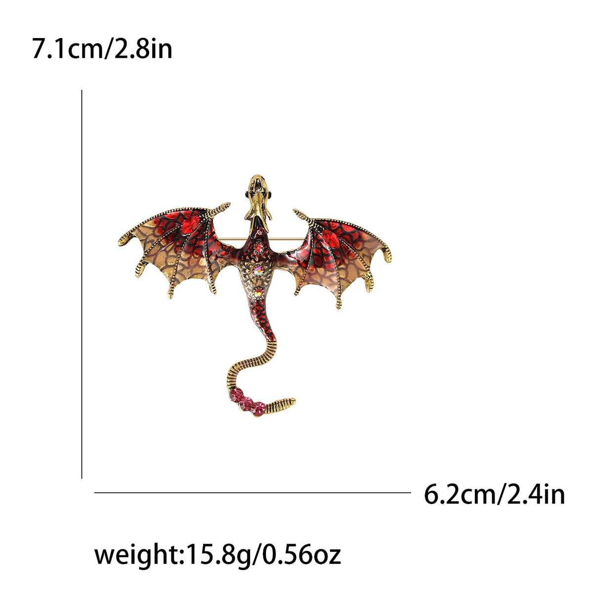 Enamel Dragon Pins for Women - Image 6