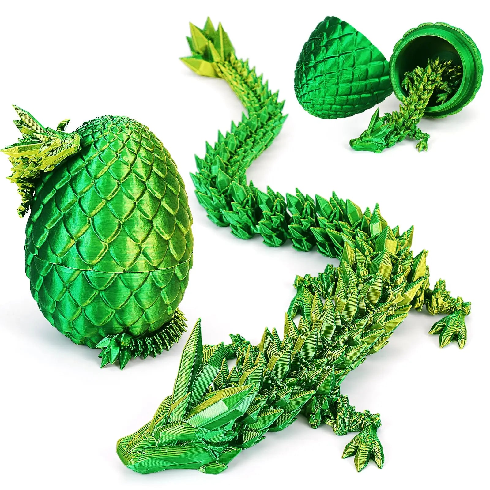 1/2PCS 3D Printed Dragon Egg with Fully Articulated Dragon - Image 2