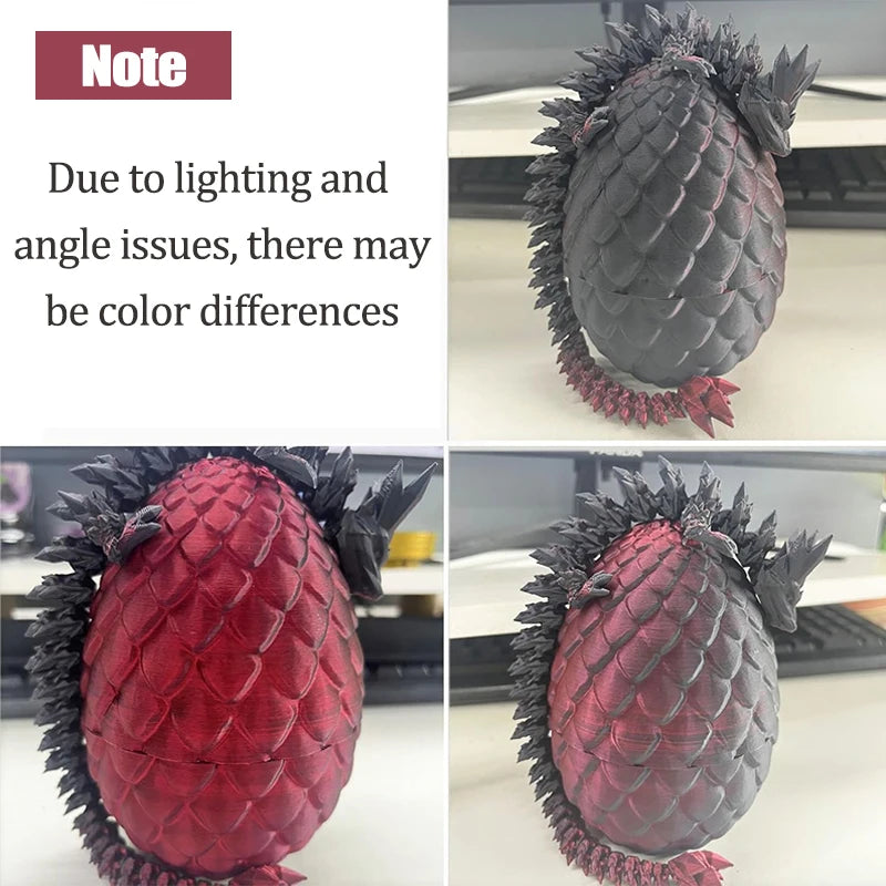 1/2PCS 3D Printed Dragon Egg with Fully Articulated Dragon - Image 4