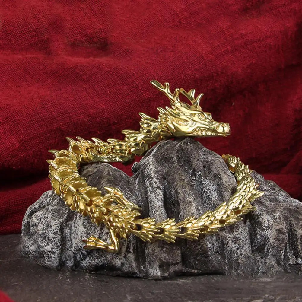 3D Printed Articulated Chinese Dragon – Flexible Realistic Ornament & Toy Model for Home or Office Décor - Image 3