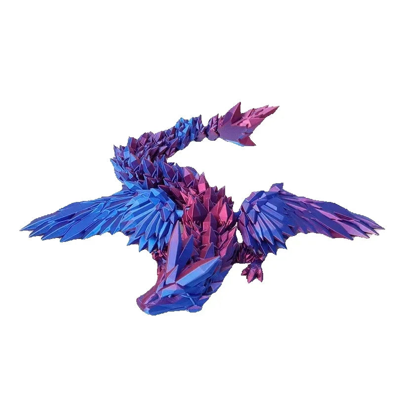 1 PC 3D Printed Crystal Flying Dragon – Winged Joint Movable Divine Dragon Ornament (20cm/45cm) - Image 8