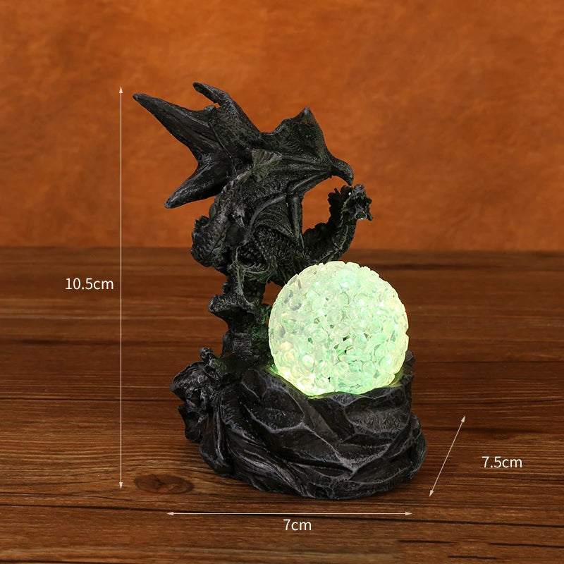Dragon Egg Resin Ornament with LED Light – Halloween & Home Decoration Night Light Sculpture - Image 6