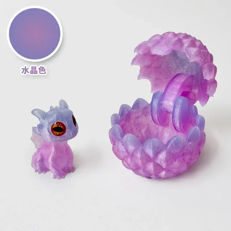 3D Printed Dragon Egg with Dragon – Anti-stress Mini Model, Movable & Rotatable Desktop Ornament, Kid Toy & Companionship Gift - Image 11