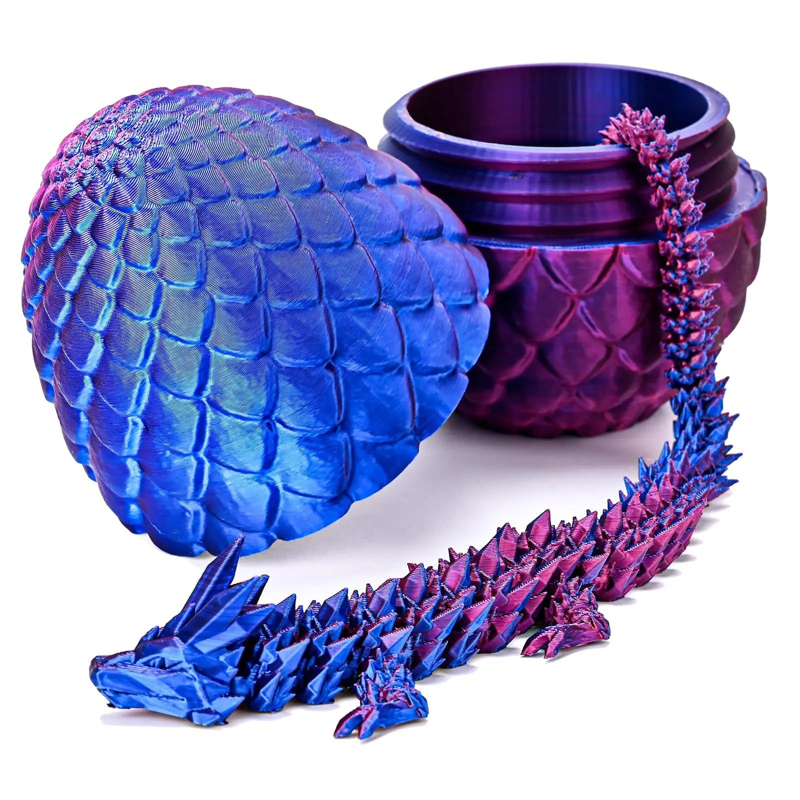 1/2PCS 3D Printed Dragon Egg with Fully Articulated Dragon - Image 12