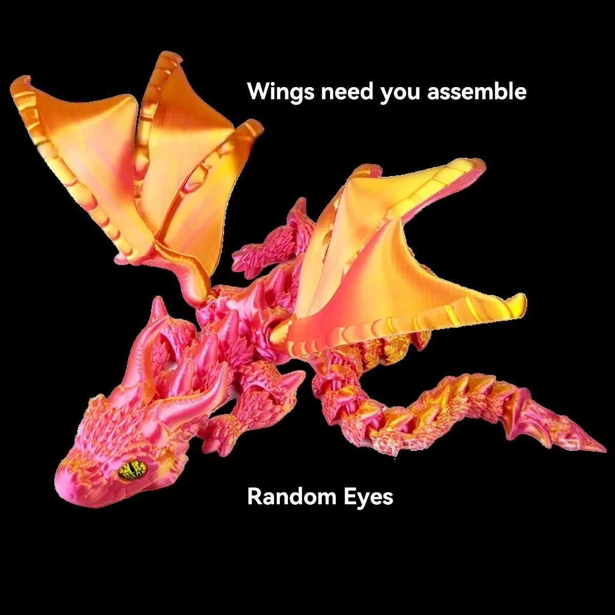 1PC 3D Printed Winged Carriage Dragon Figurine – Art Deco Resin Sculpture with Random Eyes | Tabletop Animal Theme Decor - Image 9