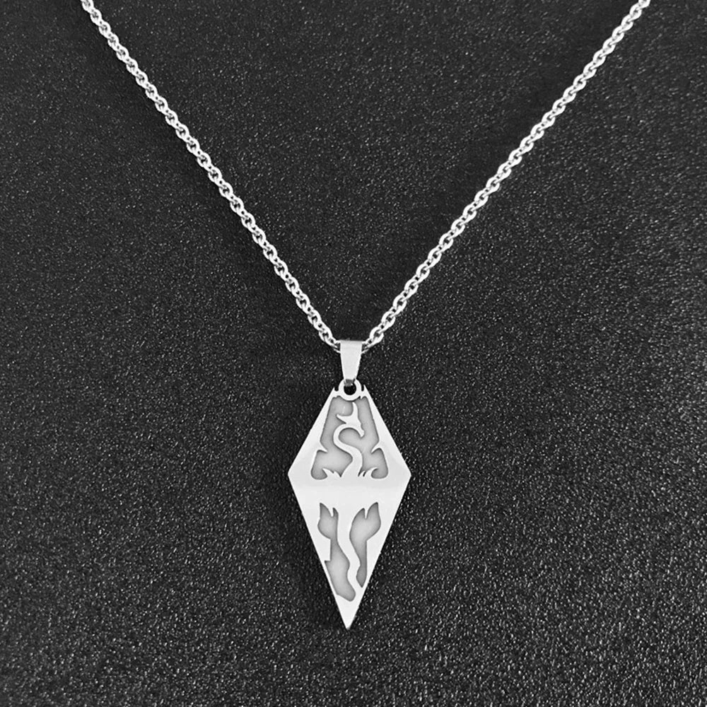 Glowing Luminous Dragon Pendant Necklace – Stainless Steel Glow-in-the-Dark Collar for Halloween & Gifts - Image 3