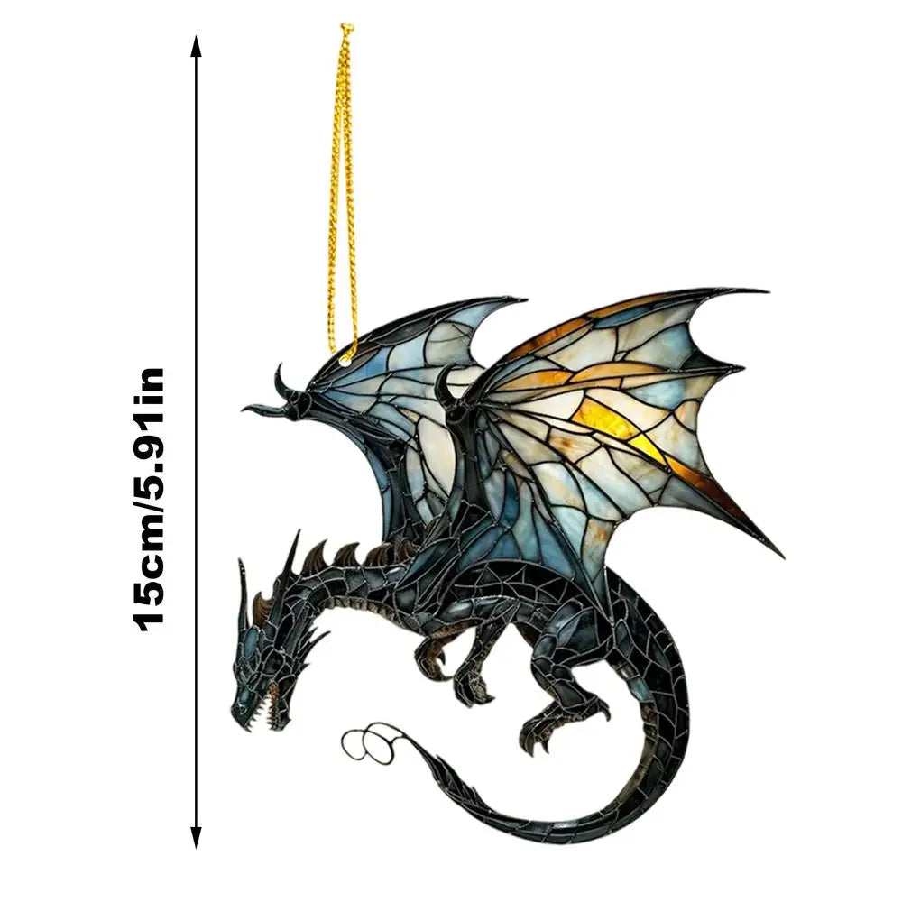 Fantasy Dragon Sun Catcher – Stained Acrylic Pendant for Windows & Car Interior Décor - Image 11