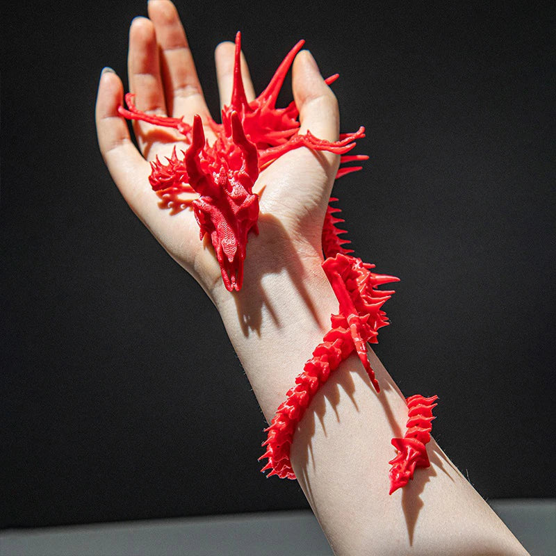 3D Printed Dragon Skeleton Model – Movable Joint Desktop Ornament & Creative Home Decor Toy - Image 2