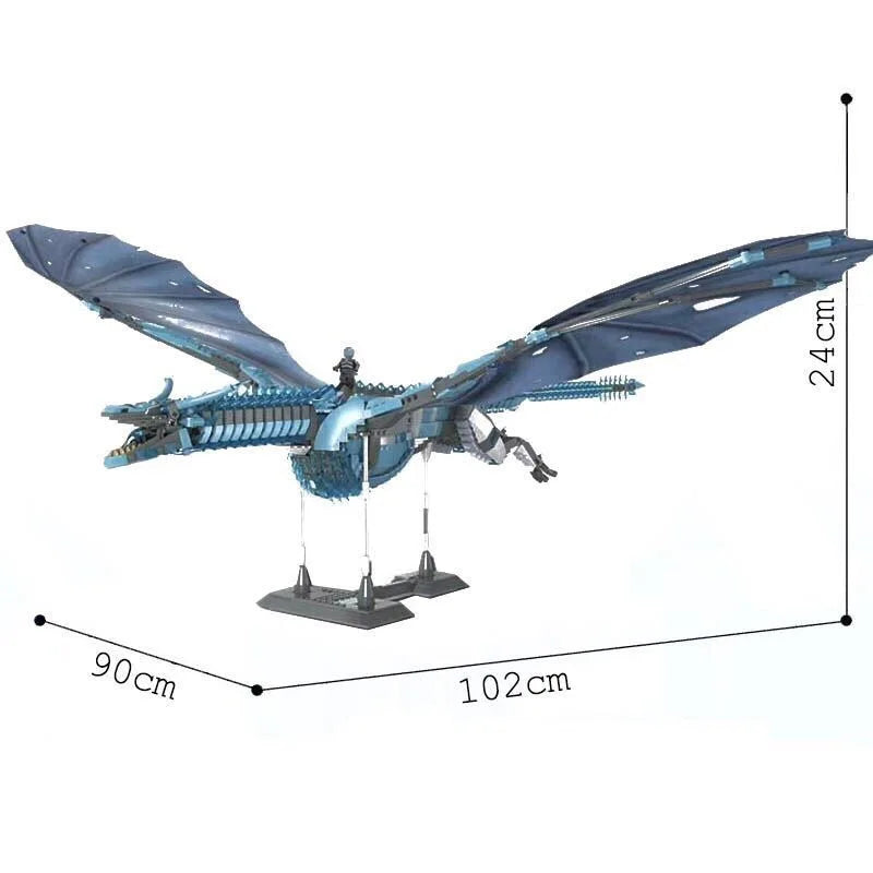 1889PCS Dragon Smaug Building Blocks – Fire-Breathing Dragon Animal Model Toy - Image 5