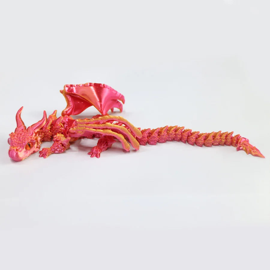 3D Printed Winged Dragon Figurine with Art Deco Resin Sculpture – Tabletop Animal Theme Decor - Image 7