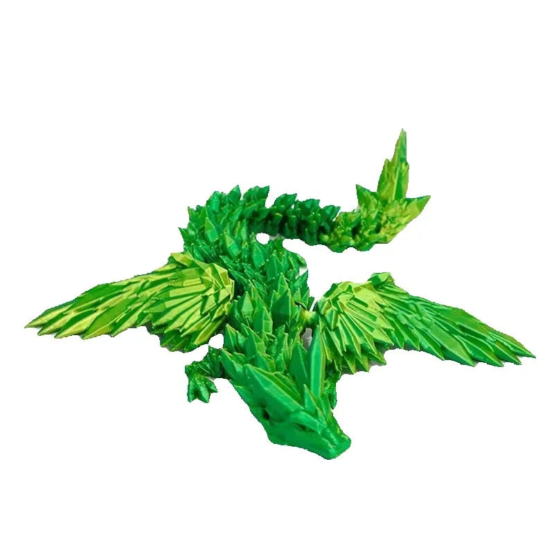 1 PC 3D Printed Crystal Flying Dragon – Winged Joint Movable Divine Dragon Ornament (20cm/45cm) - Image 7
