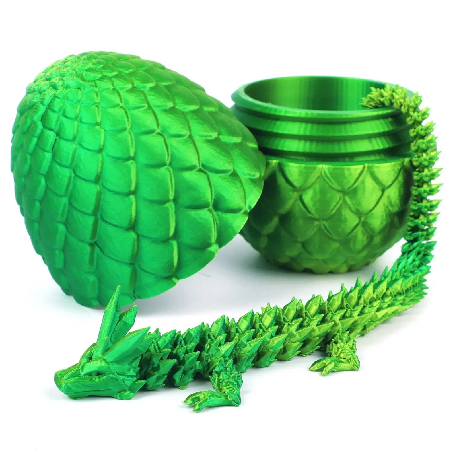 3D Printed Dragon Egg with Fully Articulated Dragon - Image 5