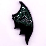 Dragon Wing Enamel Pin – Moon, Stars & Snow Mountain Badge Inspired by ACOTAR | Fantasy Jewelry Gift