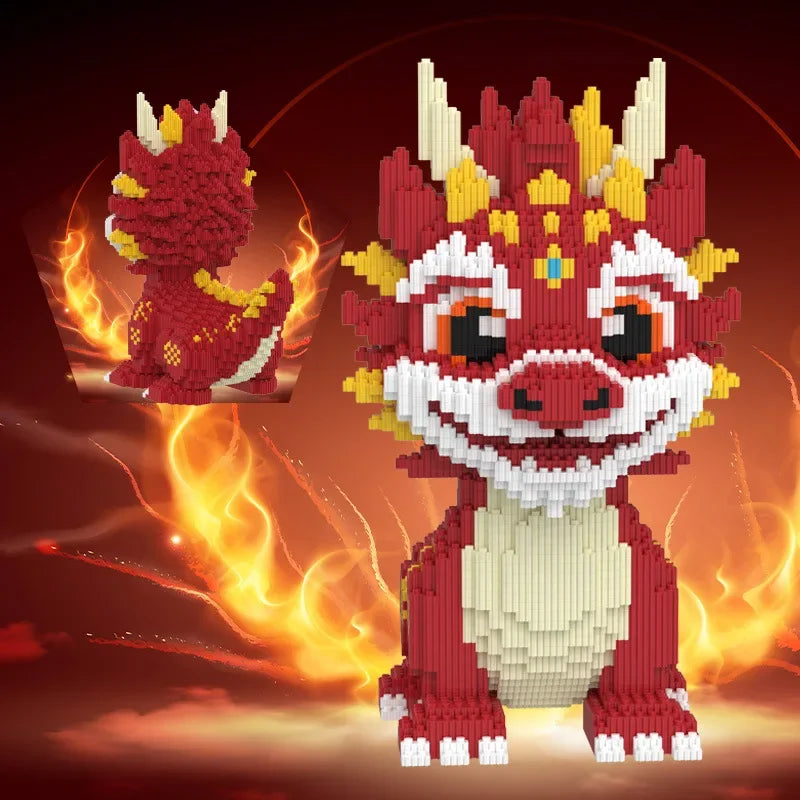 30CM DIY Dragon Building Blocks – 3D Puzzle Toy & Desktop Decoration for Kids - Image 6