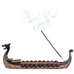 Creative Chinese Traditional Dragon Boat Statue Incense Holder – Resin Decoration Ornament for Home & Office