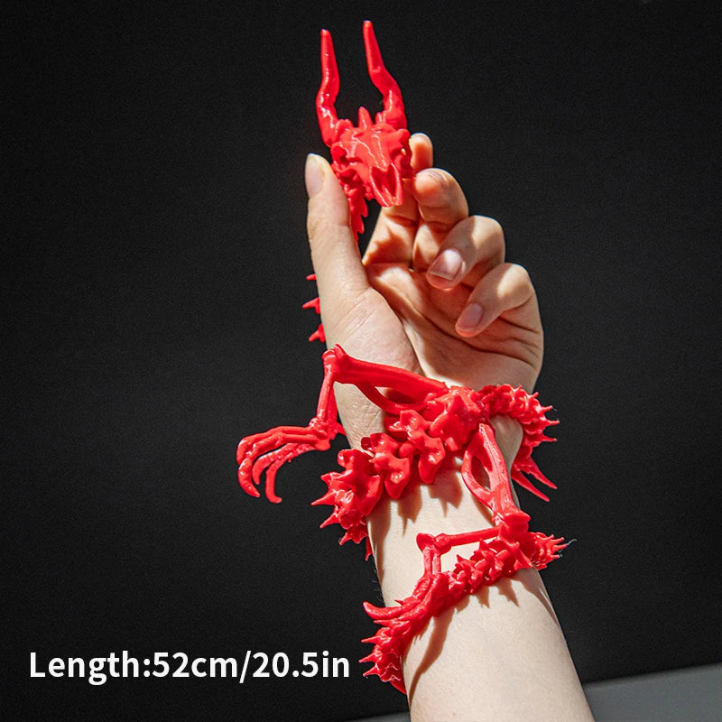 3D Printed Dragon Skeleton Model – Movable Joint Desktop Ornament & Creative Home Decor Toy - Image 7