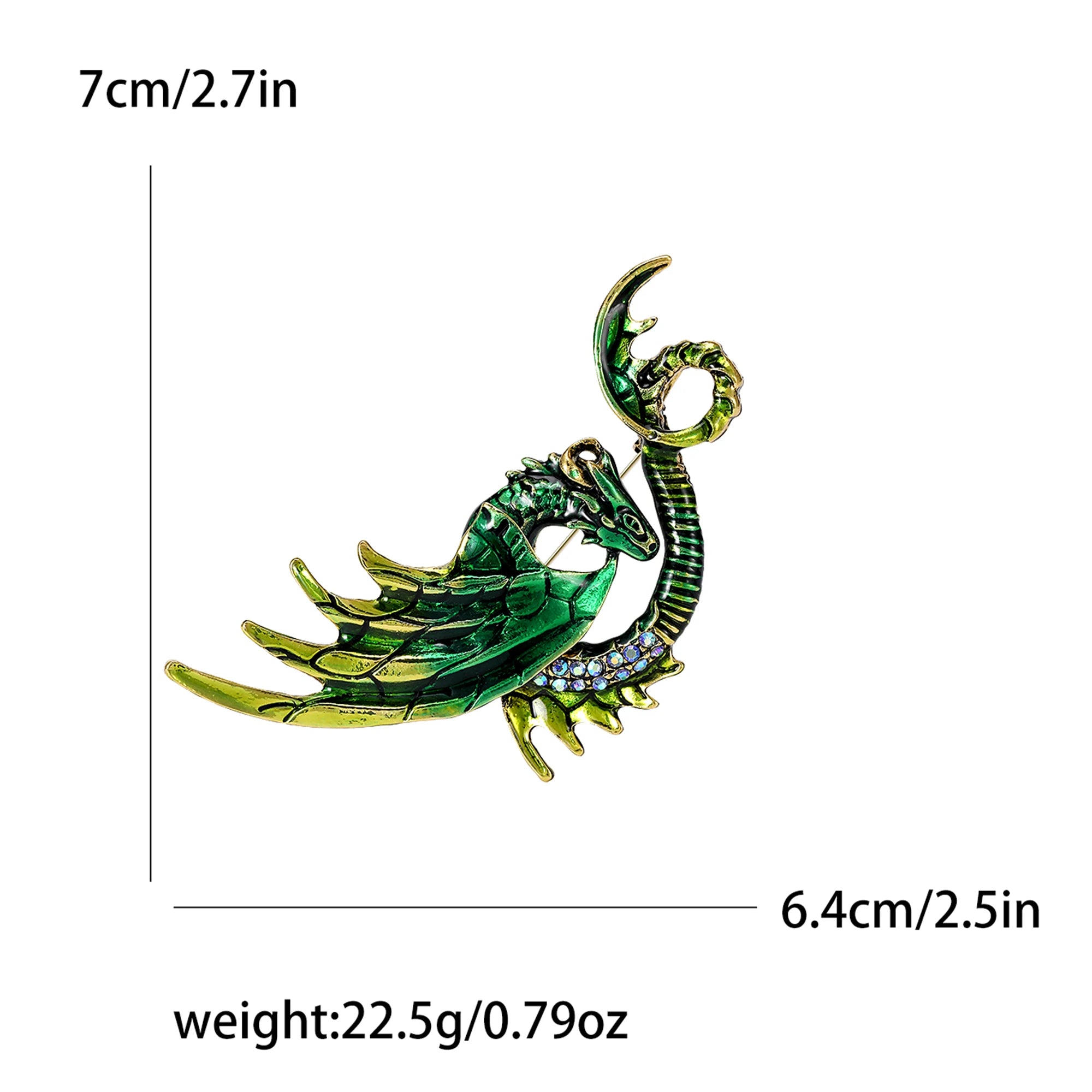 Enamel Dragon Pins for Women - Image 2