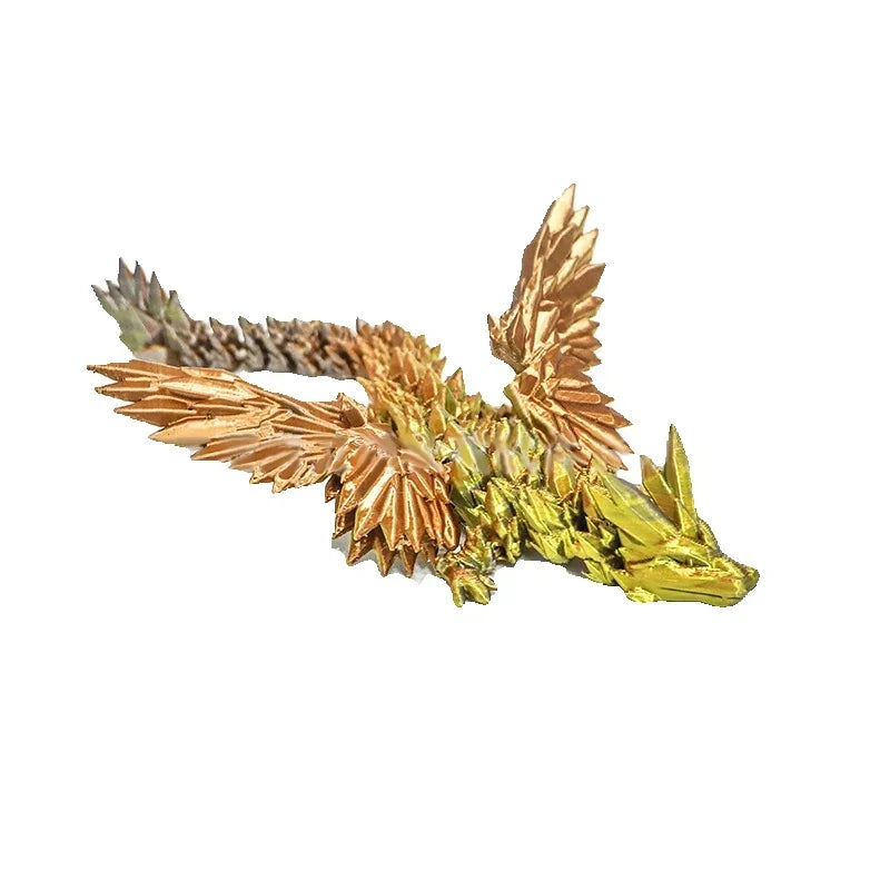 1 PC 3D Printed Crystal Flying Dragon – Winged Joint Movable Divine Dragon Ornament (20cm/45cm) - Image 12