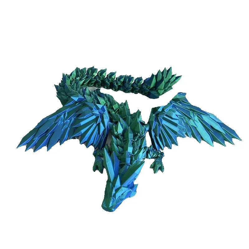 1 PC 3D Printed Crystal Flying Dragon – Winged Joint Movable Divine Dragon Ornament (20cm/45cm) - Image 9
