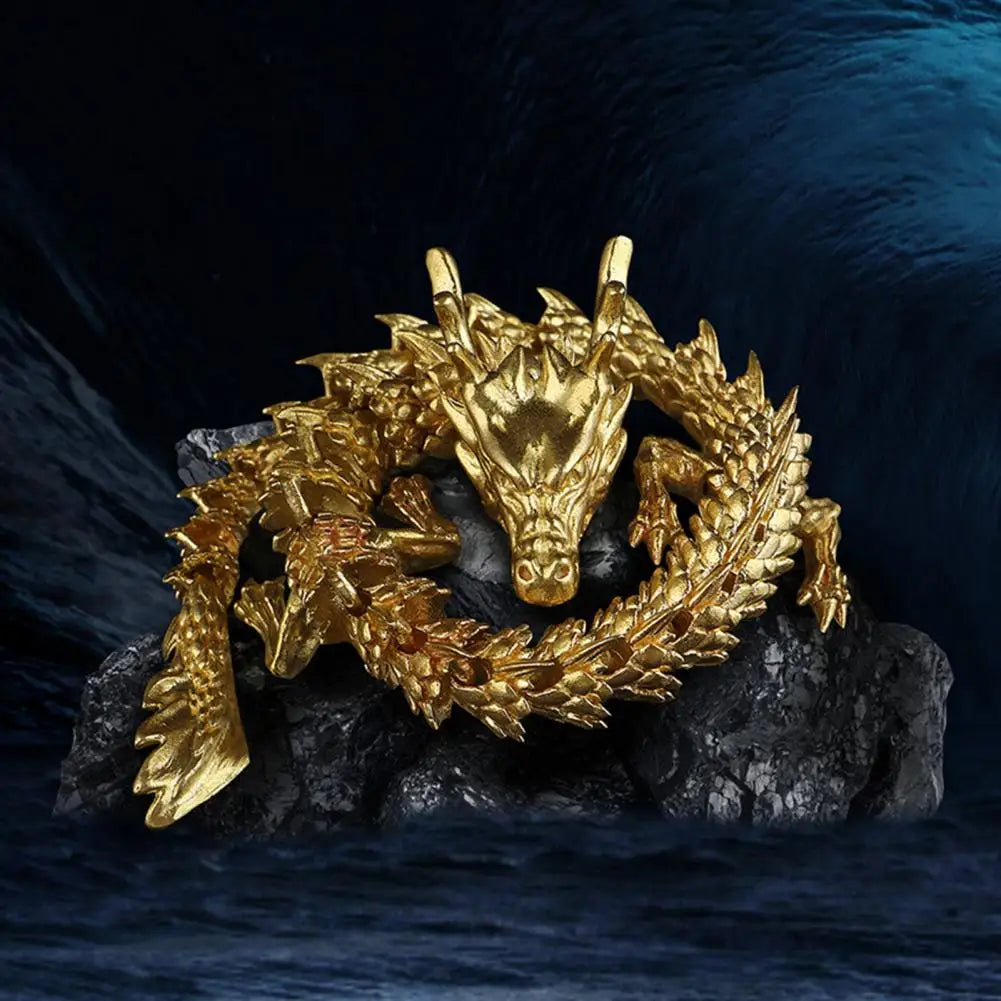 3D Printed Articulated Chinese Dragon – Flexible Realistic Ornament & Toy Model for Home or Office Décor - Image 5