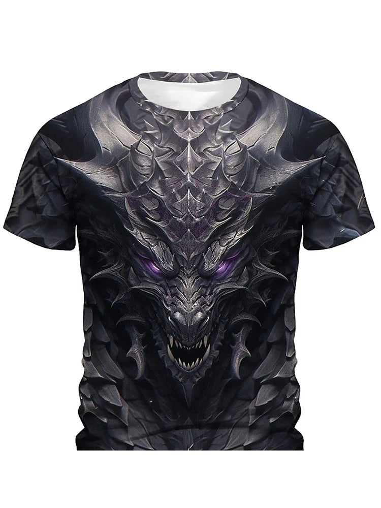 3D Dragon Print Menโs T-Shirt - Image 20